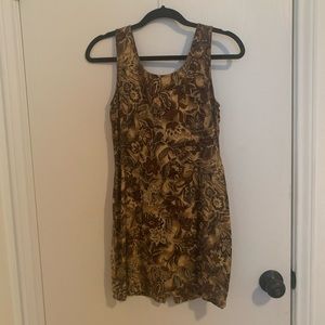 Vintage brown flower dress